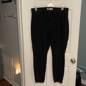 Old navy rockstar super skinny high rise 24/7 sculpt black jeans size 20